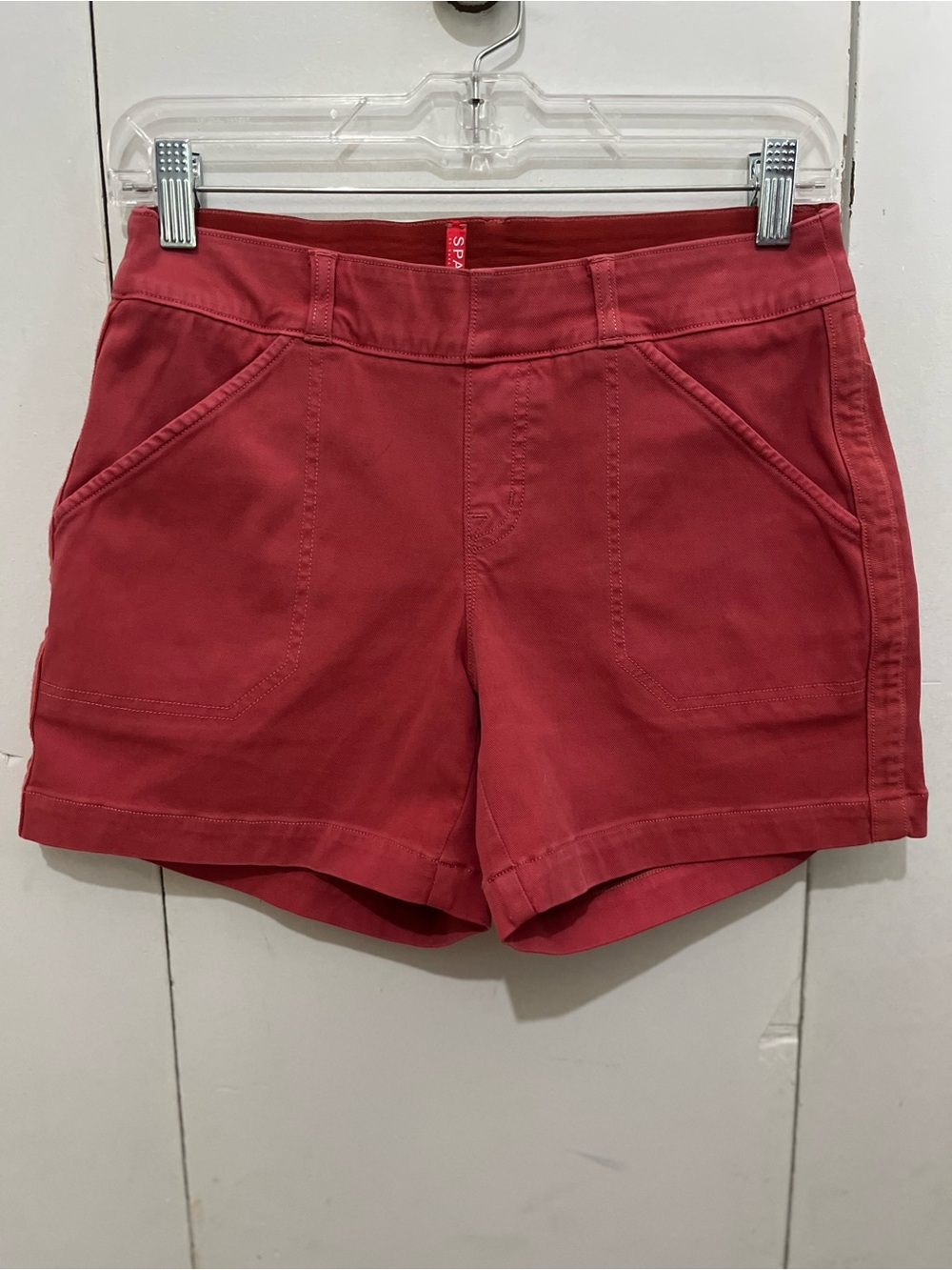 Spanx Stretch Twill Shorts 5" • Wild Rose • NWOT